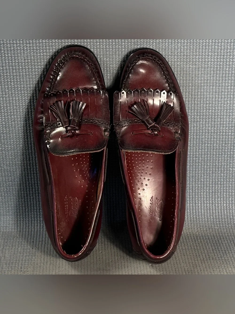G.H. Bass & Co. Men's Layton Kiltie Tassel Loafer Shoes Burgundy Size 10